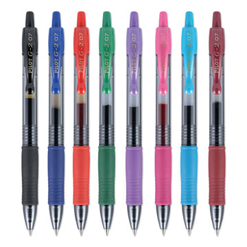 Pilot® G2 Premium Gel Pen, Retractable, Fine 0.7 Mm, Assorted Ink And Barrel Colors, 8-pack freeshipping - TVN Wholesale